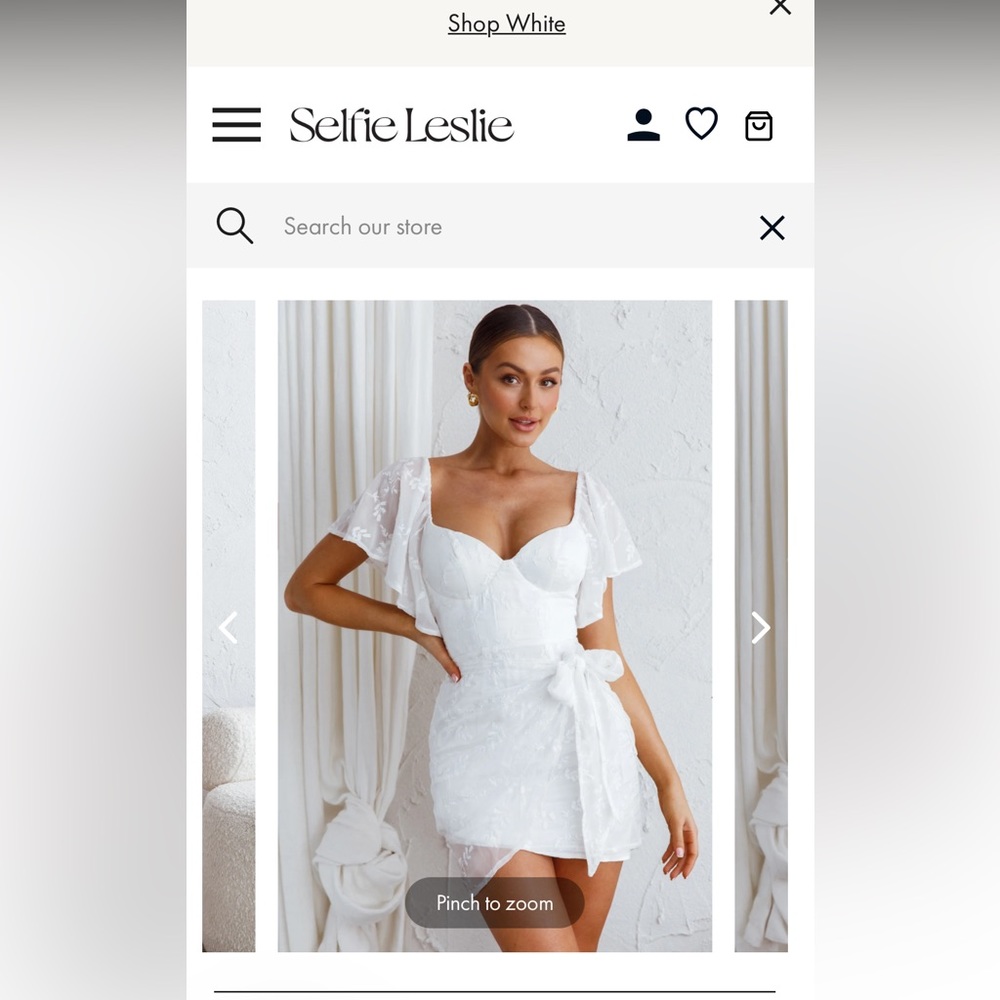 COPY - NWT selfie leslie Aphrodite Molded Bust Angel Sleeve Wrap Dress Embroide…